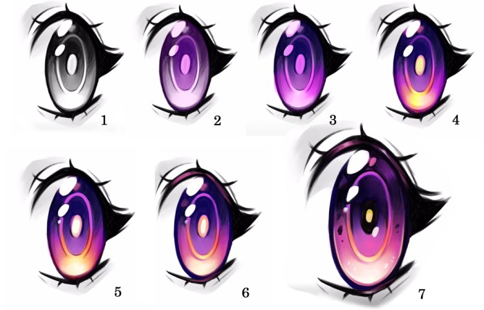 Coloring anime eyes with copic markers