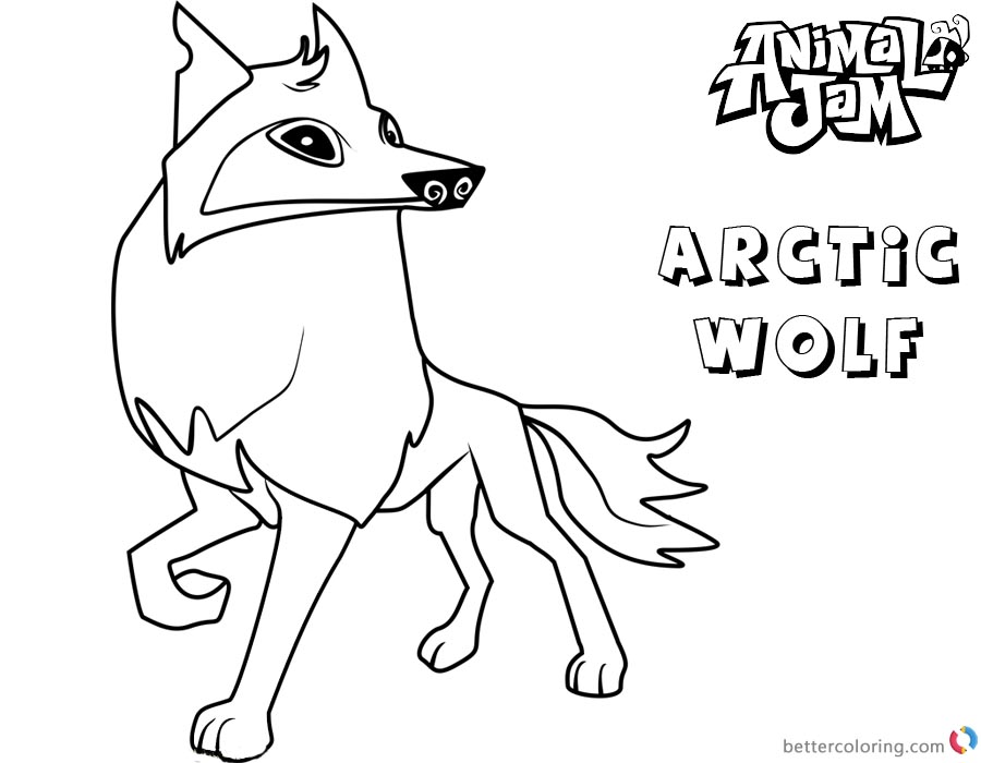 Animal jam coloring pages wolf