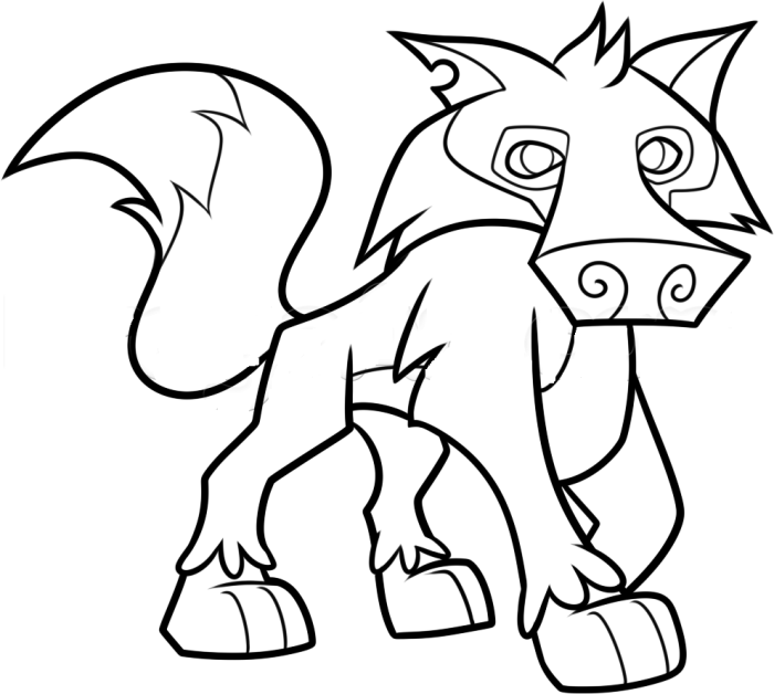 Animal jam coloring pages wolf