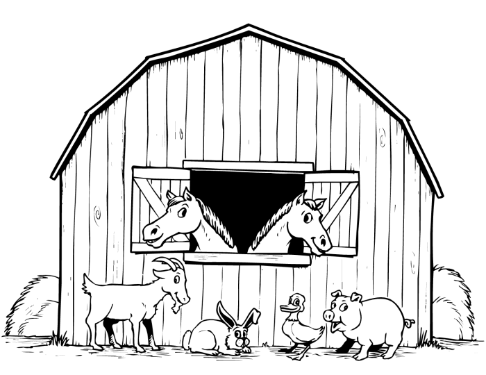 Coloring pages for kids animals farm