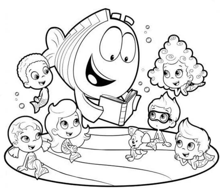 Bubble guppies coloring book games