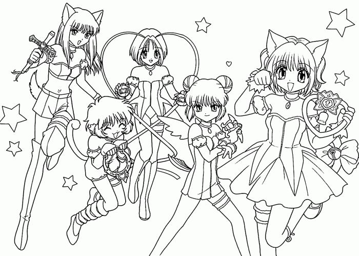 Frree anime coloring pages