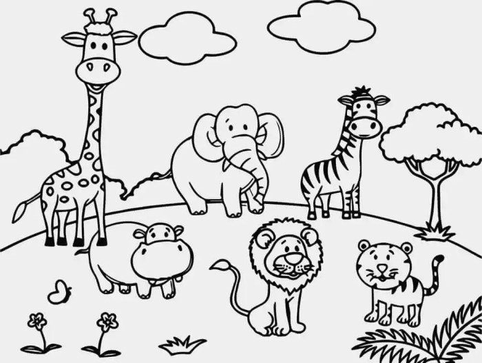 Free printable zoo animals coloring pages