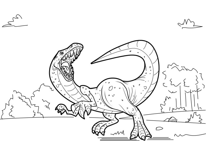 Animal coloring pages dinosaur