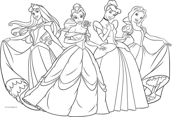 Girls coloring pages anime disney princesses