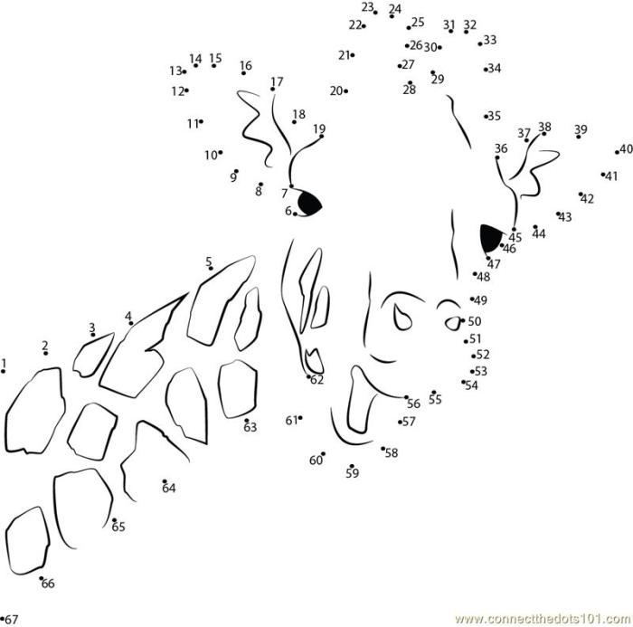 Dot to dot animal coloring pages