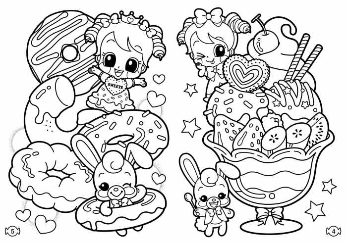 Cute transparent anime coloring sheets