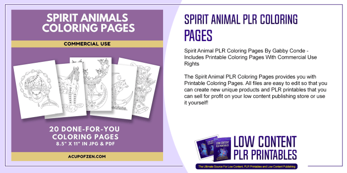 Spirit animal coloring pages