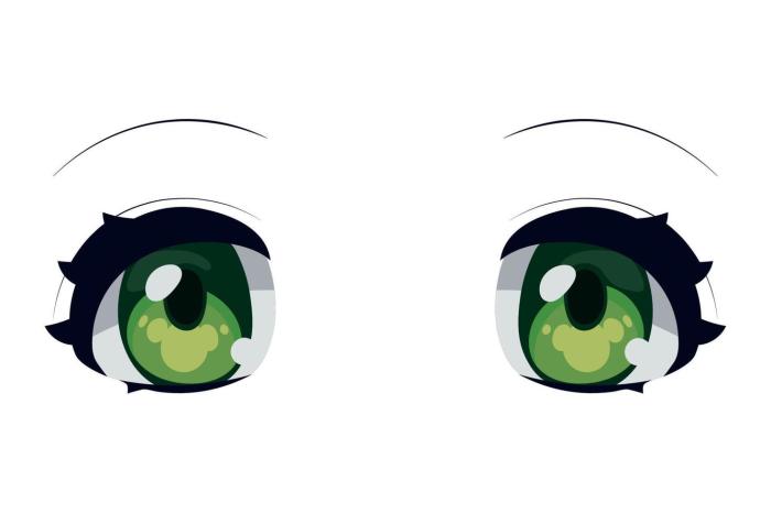 Green eyes anime coloring