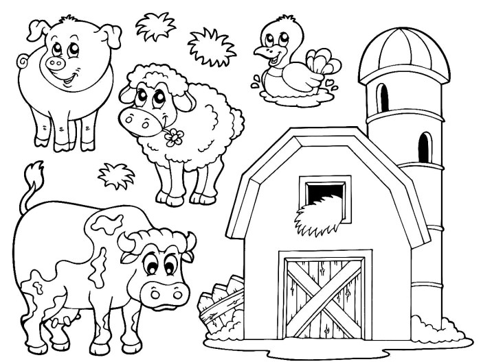 Farm animal coloring pages printable