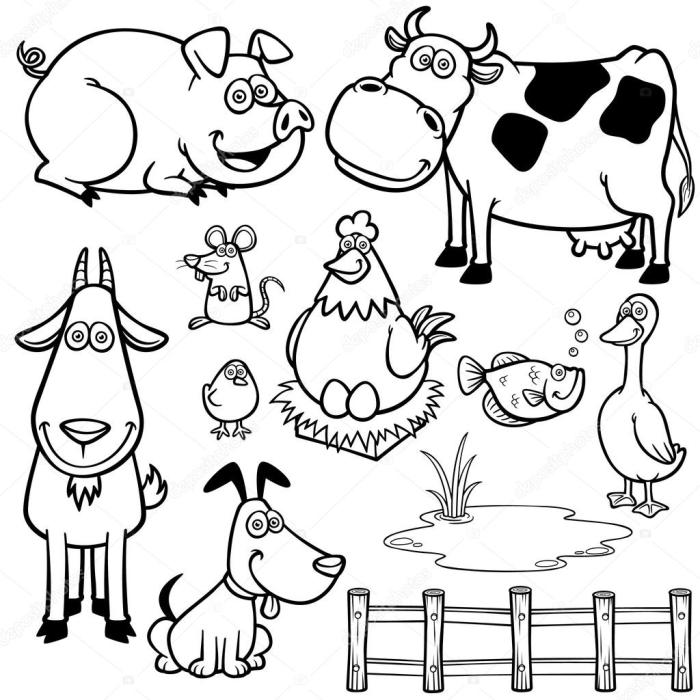 Coloring pages for kids animals farm