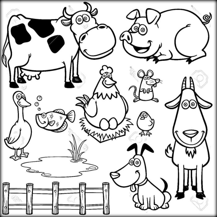 Farm animals coloring sheet pdf