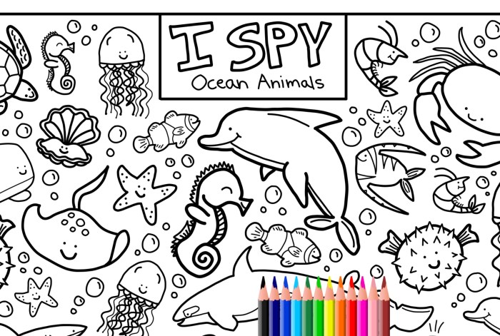 Ocean animals printable coloring pages