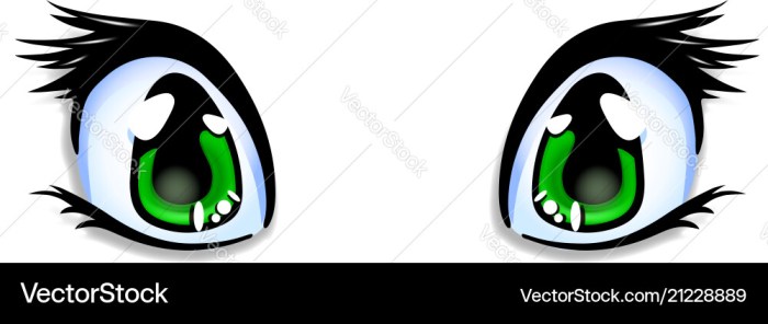 Green eyes anime coloring