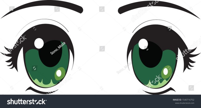 Green eyes anime coloring