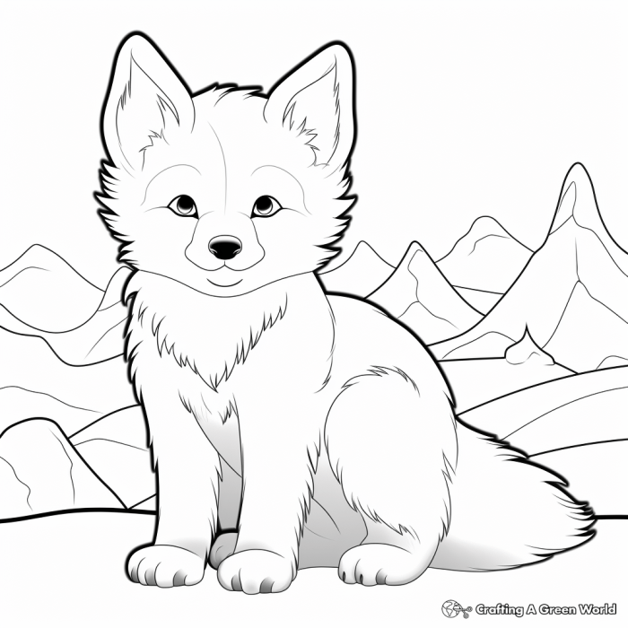 Coloring pages of winter animals