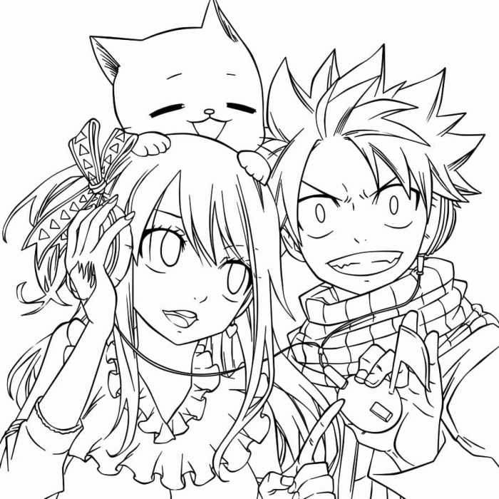 Fairy tail online anime coloring pages