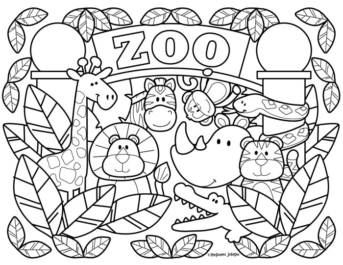 Animal coloring books with gold lettering