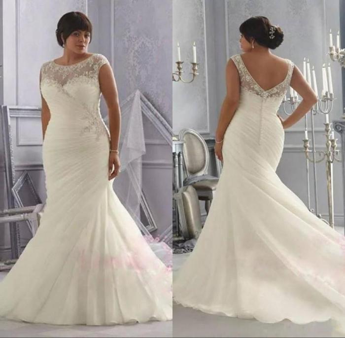 Mermaid plus size wedding dresses