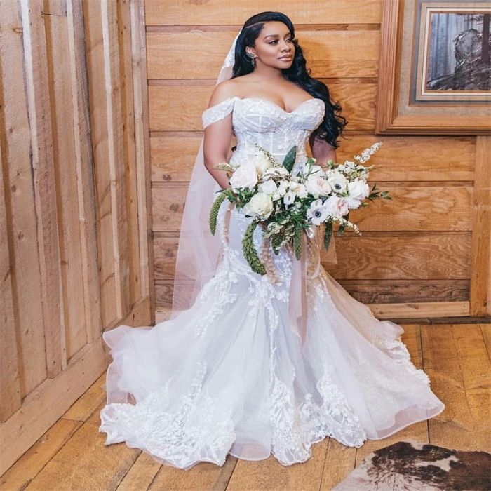 Mermaid plus size wedding dresses