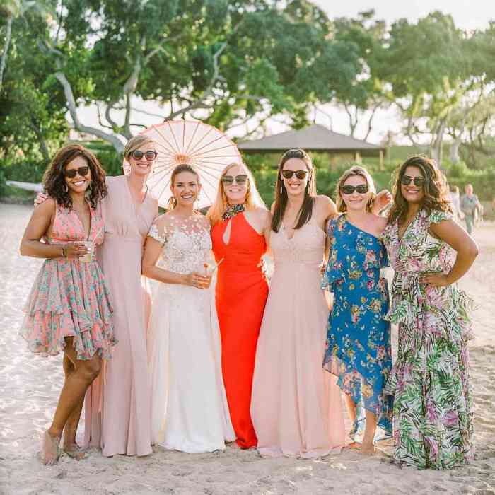 Tropical dresses for wedding guests