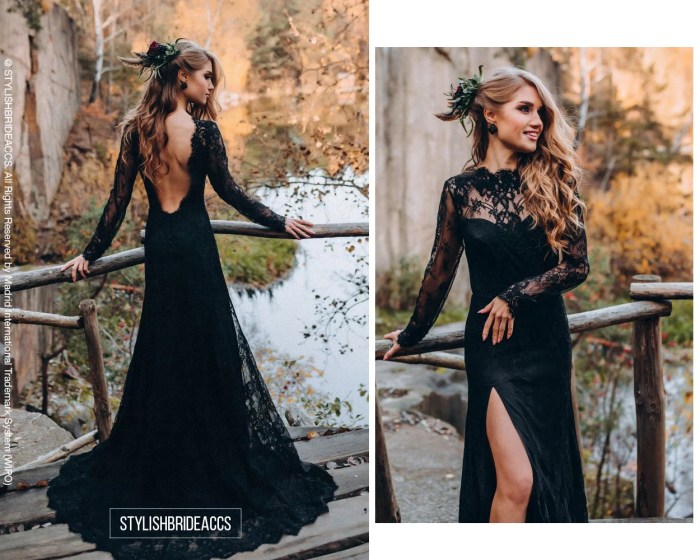 Bride black wedding dresses