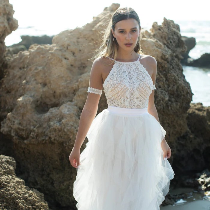 Two piece wedding dress boho