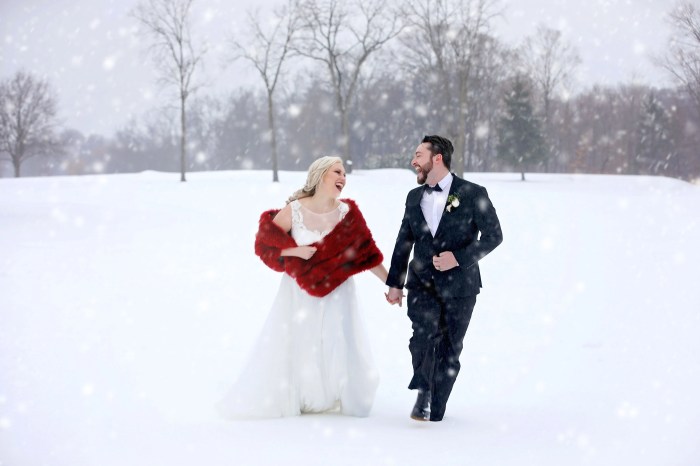 Fur wedding dresses for winter