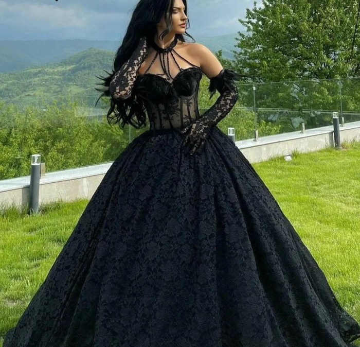 Victorian goth wedding dress